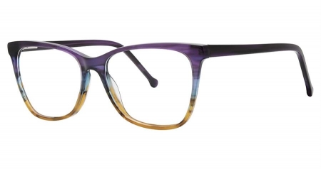 tri-toned cat eye glasses: plum/blue/honey